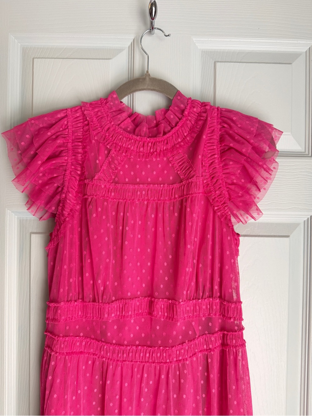 Boden Hot Pink Tiered Maxi Dress - Picture 4 of 17